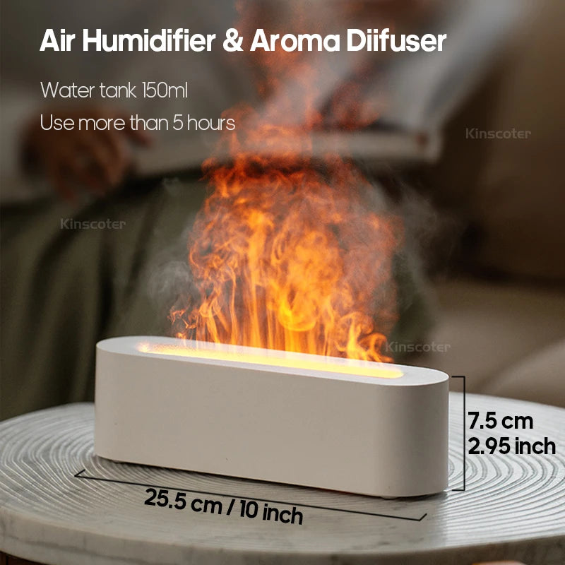 Aroma-Diffusor mit Ultraschall und Flammenoptik