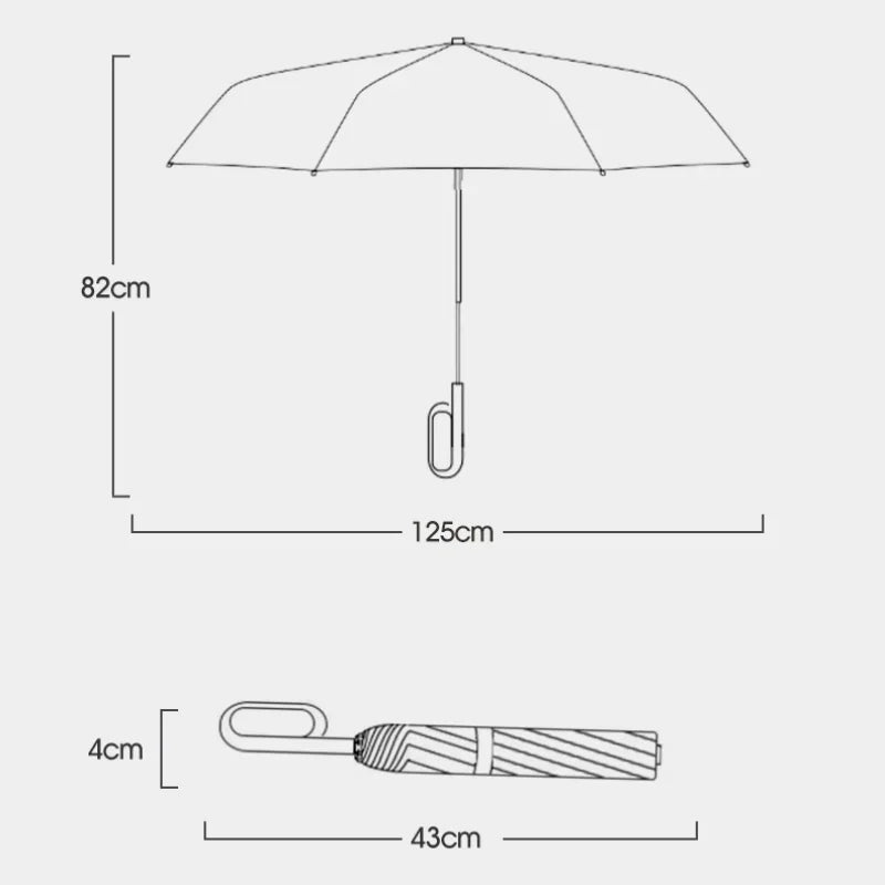 Stabiler Automatik-Regenschirm – Winddicht, Wasserdicht, Faltbar